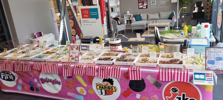 Bonbons, crêpes, confiseries de qualités